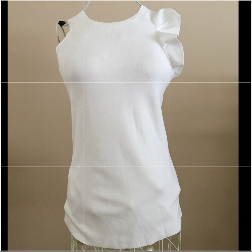 ZARA Tank with One Shoulder Ruffle
